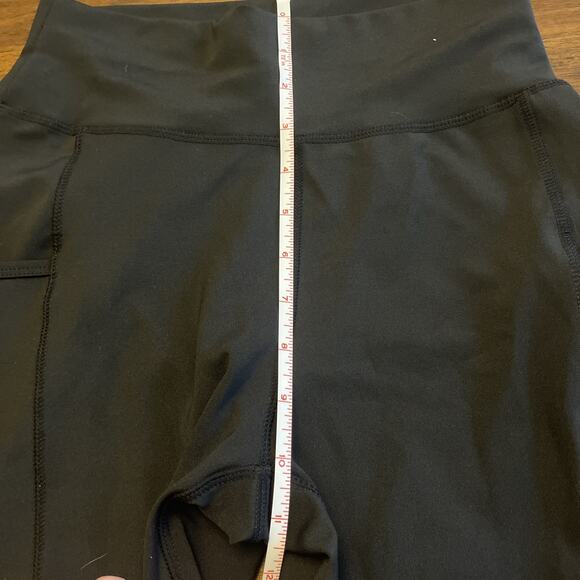 POP Fit Leggings Womens Sz S Black W/ Pockets & Mesh Calf Panel Athleisure Gym - Picture 5 of 10
